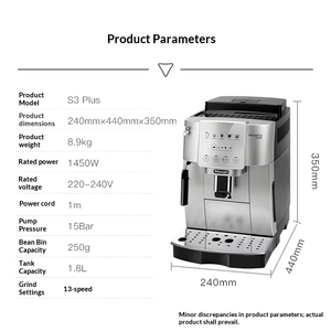 Machine à café expresso italienne entièrement automatique pour la maison et le bureau, avec boîtier en plastique, portable - Product Image 3