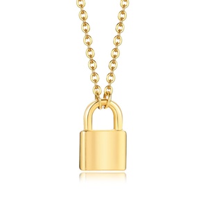 10 Years Factory Price High Quality Handmade Thick Lock Gold Chains Necklace - Product Image 3