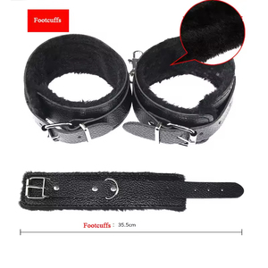Ensemble de bondage BDSM pour lit, 7 pièces, kit de contention réglable de haute qualité, pinces à tétons, fouet, collier pour couples, produits sexuels SM pour adultes - Product Image 2