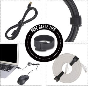 Selubung Kabel Fleksibel Berbahan Neoprene dengan Pengait dan Perekat untuk Perlindungan Kabel, Pengatur Kabel SBR, Manajemen Kabel Bahan PE - Product Image 6