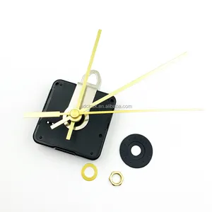 Gold Pointer Quartz Wall Clock Machine 6168S Sweep Metal Hanger Elegant Wall Clock Movement with Stylish Design