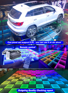 자석식 휴대용 3D 인피니티 미러 <span class=keywords><strong>LED</strong></span> 댄스 플로어 타일 – 웨딩 및 디스코 무대용 3D 댄스 플로어 조명 - Product Image 3