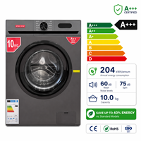 Customized Model Front-Loading Fully Automatic All-In-One Washer/Dryer 9.1-10kg Stainless Steel Energy Efficient Grade 1