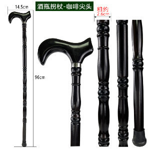 Bâton de marche en bois massif Pinsoo 96 cm 428 g avec poignée tête de dragon, aide à la marche pour personnes âgées - Product Image 5