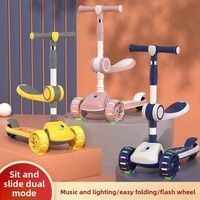 Tricycle pour enfants de plus de 2 à 10 ans ; Trottinette pliable 3 en 1 à 3 roues pour garçons et filles