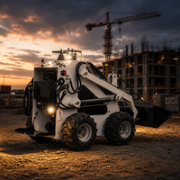 Chargeuse compacte 4x4 de haute qualité avec moteur diesel CE EPA EURO 5 35 CV, capacité de 850 kg à 950 kg, fourche à foin, souffleuse à neige, lame à neige et marteau