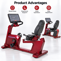 Vélo d'exercice couché électromagnétique K-FIT GSK2 avec générateur autonome en option, entraîneur cardio pour salle de sport commerciale et fitness à domicile