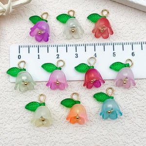 Accesorios <span class=keywords><strong>de</strong></span> Joyería DIY, Perla <span class=keywords><strong>de</strong></span> Color, Flor <span class=keywords><strong>de</strong></span> <span class=keywords><strong>Lirio</strong></span> y Orquídea, Hoja Tridimensional, para Pulseras, Llaveros, Collares, Pendientes y Colgantes - Product Image 4