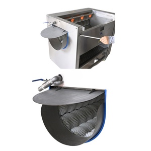 Commercial Potato Washing and Peeling Machine with Electric <b>Brush</b> Roller Fruit <b>Vegetable</b> Brusher Dish Washer Cleaning - Product Image 5