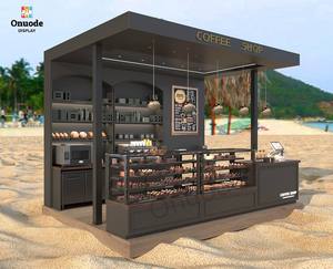 ตู้โชว์เคาน์เตอร์ร้านกาแฟทันสมัยพร้อมไฟ LED สำหรับจัดแสดงสินค้าบนเคาน์เตอร์กาแฟ - Product Image 2