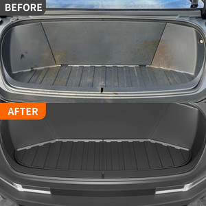 Tappetino di stoccaggio posteriore rivestimento del bagagliaio anteriore compatibile con <span class=keywords><strong>Tesla</strong></span> Cybertruck 2023 2024 resistente TPE inferiore Srotage Mat - Product Image 4