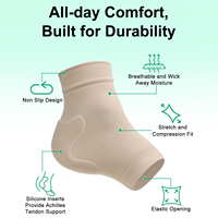 Manchon de compression en gel pour cheville, protection tubulaire en gel pour patinage artistique, roller et équitation