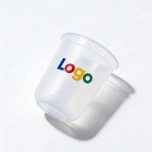 Vaso Desechable Personalizado de Fábrica 90-380/500/700U con Logotipo Impreso, en Forma de U, Transparente, Esmerilado, para Bebidas Frías y Calientes, con Tapa - Product Image 6