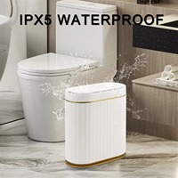 Poubelles automatiques avec capteur pour l'intérieur, ménage, salle de bain, poubelle étanche, produits intelligents pour la maison, poubelle intelligente légère