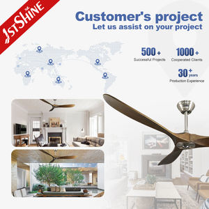 1stshine Ventilateur de plafond Haute qualité 60 pouces Économie d'énergie Moteur DC 35W Hélice en bois Ventilateur de plafond électrique - Product Image 5