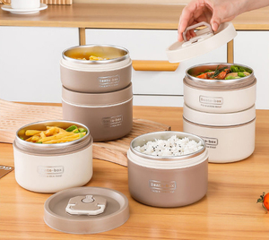 Trung Quốc Nhà sản xuất 304 thép không gỉ Bento Box Set nhiều lớp ăn trưa ấm hơn với heatable <span class=keywords><strong>container</strong></span> thực phẩm và túi - Product Image 2