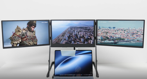 트리플 스크린 모니터 15.6인치 노트북 화면 확장기 IPS LED 1080P FHD 디스플레이 QUADCREATE TRICREATE OEM 맞춤 제작 TYPE C - Product Image 4