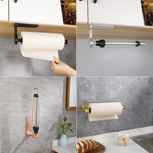 Nuovo Design, Portarotolo da <span class=keywords><strong>Cucina</strong></span> Quadrato in Acciaio Inossidabile con Ammortizzazione, Montaggio a Parete Senza Foratura, per Bagno e <span class=keywords><strong>Cucina</strong></span> - Product Image 2