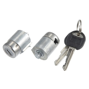 Yunnuo Door <b>Lock</b> Cylinder 12549131 Brushed Grey 2 <b>Keys</b> Cylindrical <b>Lock</b> for Chevrolet - Product Image 1