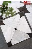 Mosaïque de marbre en pierre de mode de luxe de vente directe d'usine style européen adapté aux sols et aux murs de fond