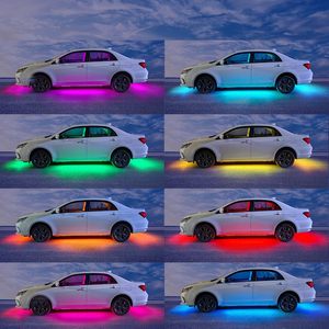 Kit d'éclairage LED sous carrosserie OEM ODM pour voitures et camions, avec effets de poursuite de couleur Dream Color, RGB et RGBIC, et éclairage néon sous châssis - Product Image 4