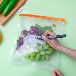 Sacs à collation sur support réutilisables écologiques transparents Sacs de stockage de nourriture extra épais - Product Image 5