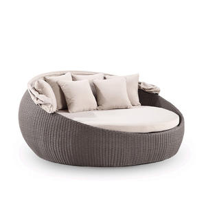 เตียงอาบแดดทรงกลมคู่ อลูมิเนียม สำหรับพักผ่อนริมชายหาด สไตล์โมเดิร์น สำหรับใช้งานกลางแจ้ง - Product Image 2