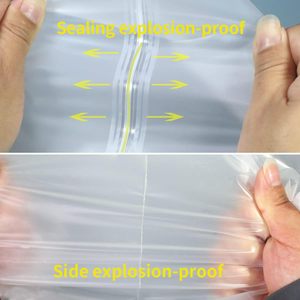 Sacs en plastique EVA mats à fermeture éclair imprimés sur mesure, grande taille, pour vêtements et chaussures, avec votre propre logo - Product Image 2