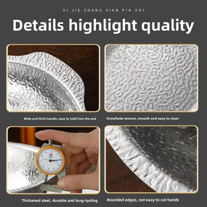 Paellera de Acero Inoxidable 304 de Lado Ancho, Extra Gruesa, para Cocinar Mariscos, Filetes y <span class=keywords><strong>Pasta</strong></span> - Product Image 5