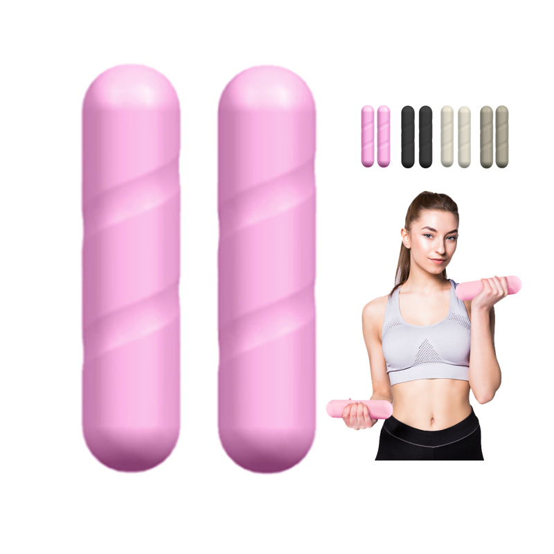 Silicone Pilates Dumbbells – No-Slip Multicolor Hand Weights for Fitness, Yoga, Pilates, Strength Training & Home Gym Exercise - View 3