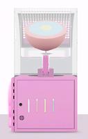 Draagbare roze mini desktop suikerspinmachine, automatische elektrische suikerspinmaker voor thuis, verjaardagsfeestjes en kleine bedrijven