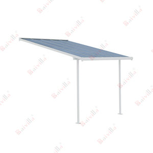 Diseño moderno blanco Anti-oxidación de marco de aluminio <span class=keywords><strong>Patio</strong></span> cubierta-Paso de <span class=keywords><strong>policarbonato</strong></span> <span class=keywords><strong>techo</strong></span> toldos cubren piscinas - Product Image 2