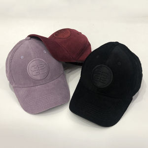 Haute qualité un cadre 6 panneau casquettes de Baseball hommes <span class=keywords><strong>luxe</strong></span> Vintage velours côtelé casquette de Baseball femmes personnalisé broderie Logo - Product Image 2