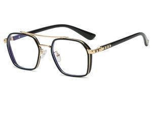 <span class=keywords><strong>Gafas</strong></span> Ópticas Anti-Luz Azul K0039, Montura Completa Cuadrada <span class=keywords><strong>Estilo</strong></span> Gangster Vintage <span class=keywords><strong>Iron</strong></span> <span class=keywords><strong>Man</strong></span>, Lentes de PC con Espejo Simple, TR90 - Product Image 1