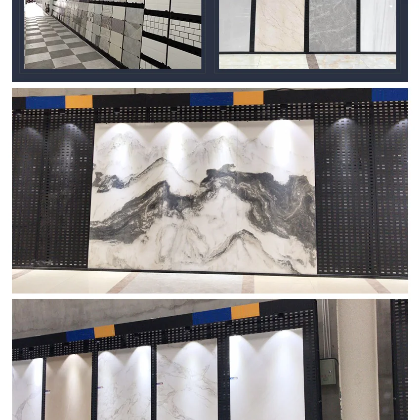 Showroom Idea Tile Display A Frame Racks Wall Mount Panel Hole Board Granite Stone Porcelain Ceramic Tile Punching Plate Display