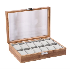 Boîte à montres en bois, grande capacité, boîte d'exposition de montres, bois de haute qualité, 31x21x7.5cm - Product Image 1