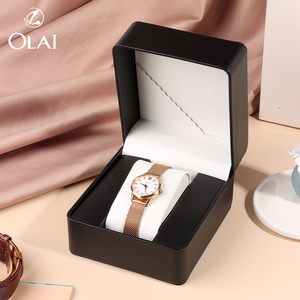 최저가 도매 심플한 PU 시계 주얼리 보관 케이스 내구성 좋은 싱글 시계 박스 - Product Image 3