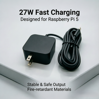 Chargeur rapide 27W TYPE-C PD3.0 ignifuge pour Raspberry Pi 5 universel