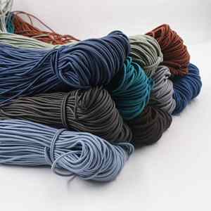 Colorful Elastic Rubber <b>Cord</b> String Polyester 2-3mm Elastic <b>Cord</b> Rubber Ropes for Shoes Bags Garments Home Textiles Packaging - Product Image 5