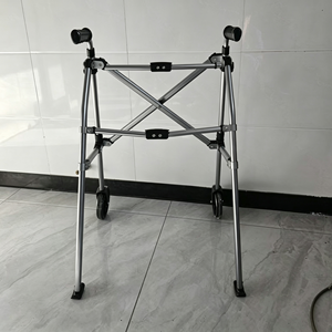 Lightweight Height Adjustable <b>Rollator</b> <b>Walker</b> With Two Wheels For Home Hospital Use Durable Easy Operation Manual Mobility Aid - Product Image 2