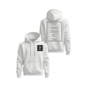 Sweat à capuche en polaire pour homme, surdimensionné, en coton pur, chaud, pour l'automne/hiver, vêtements de sport décontractés, logo personnalisé, couleur unie numérique, imperméable - Product Image 1