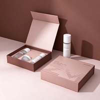 Boîte pliante personnalisée pour emballage cosmétique, avec étiquette autocollante imprimée, finition mate, pour différents contenants de soins de la peau