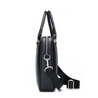 Sac à bandoulière pour ordinateur portable en PU de luxe avec logo personnalisé pour affaires Sac à main 15 pouces Porte-documents pour le voyage