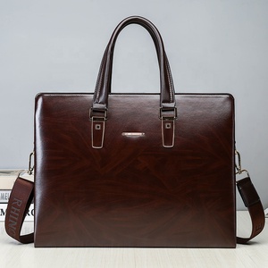 Sacs à bandoulière en cuir élégants pour hommes de grande capacité, sacs à main décontractés pour le travail, sacs à main en cuir PU pour le travail - Product Image 3
