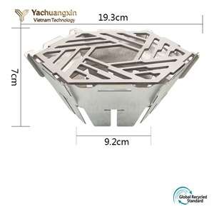 Stainless Steel <b>Camping</b> Stove Windproof Cover Irregular Shape Durable Minimalist Design Dishwasher Safe - Product Image 5