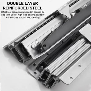 ארון שחור חובה כבד תחת מדרגות כדור מוסתר נושא מתכת רך סגור מלאה הרחבה המחוון התחתון הר מגדת רכבת - Product Image 2