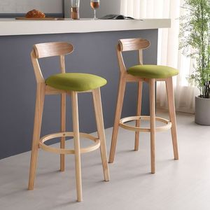 <span class=keywords><strong>Tabouret</strong></span> <span class=keywords><strong>de</strong></span> <span class=keywords><strong>bar</strong></span> moderne en bois avec siège rembourré, chaise haute élégante pour îlot <span class=keywords><strong>de</strong></span> cuisine, comptoir <span class=keywords><strong>de</strong></span> pub, <span class=keywords><strong>extérieur</strong></span>, hôtel, salle à manger, usage commercial - Product Image 4