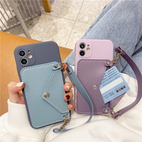 Accessoires mobiles étui portefeuille en cuir sac de téléphone portable coque arrière en TPU pour iPhone 11 12 13 Pro Max 7 8 puls X XS XR