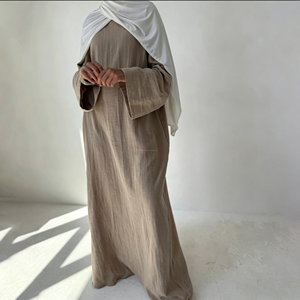 Elegante Abito Abaya Modesto a Vestibilità Ampia con Maniche Larghe, Stile Dubai per <span class=keywords><strong>Donne</strong></span> Musulmane, Outfit Hijab per Uso Quotidiano - Product Image 3
