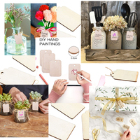 Étiquettes cadeaux en bois brut non finies, personnalisées, 100 pièces, pour travaux manuels DIY